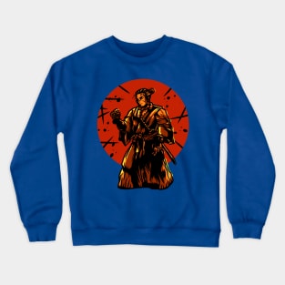 Samurai fight illustration Crewneck Sweatshirt